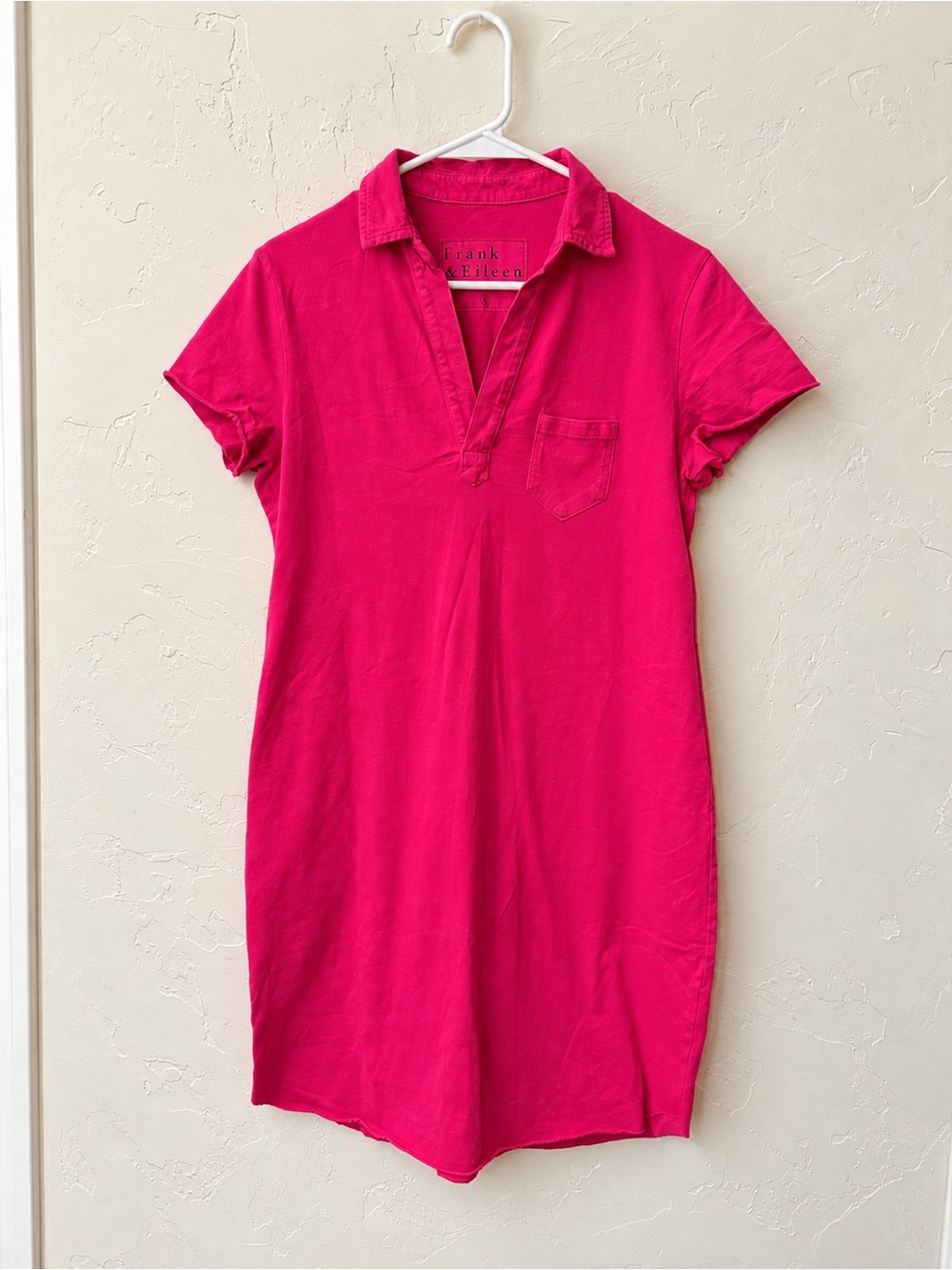 Frank & Eileen Hot Pink Polo Shirt Dress